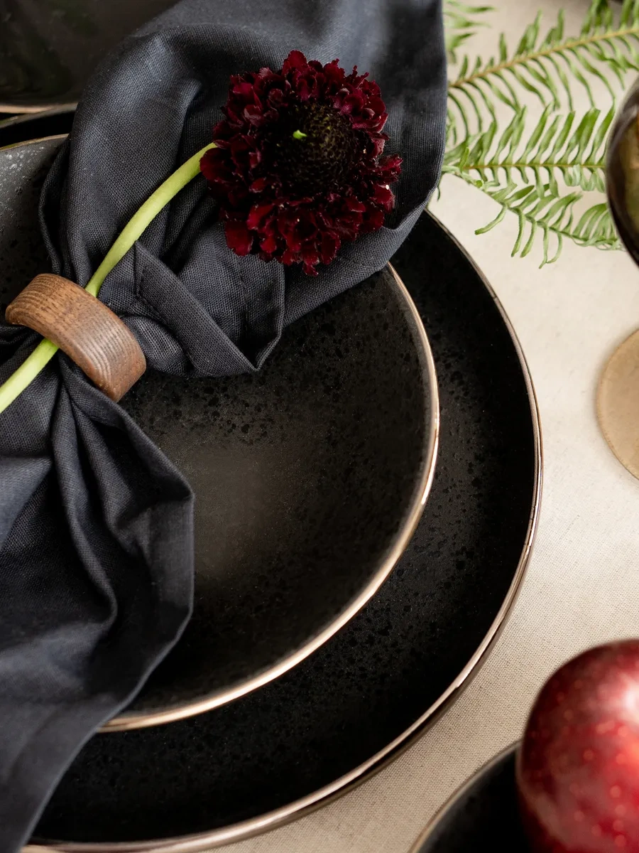 Korall Elite Black Düz Tatlı Tabakları Seti 2 Parça 18 Cm 32449476 Siyah