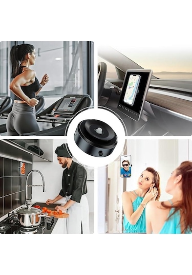 Polham Universal Süper Manyetik Vakum Adsorpsiyonlu Araç İçi Telefon Tutucu, Masaüstü, Duvar, Ayna, Uyumlu Tutucu