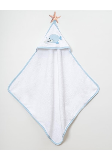 Balinalı Bornoz Takımı 1-2 Yaş Beyaz/mavi