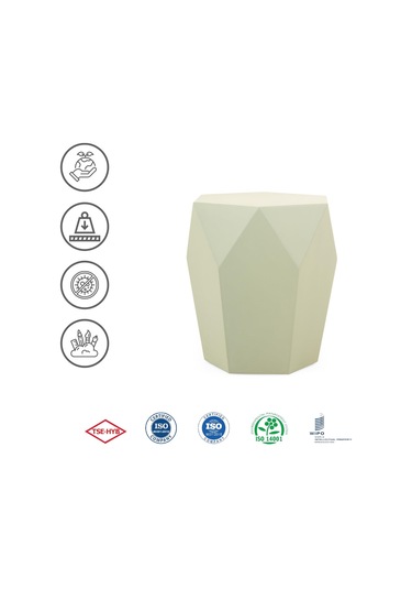 Avatar Yan Sehpa Koltuk Sehpası Beyaz Rehome Beyaz