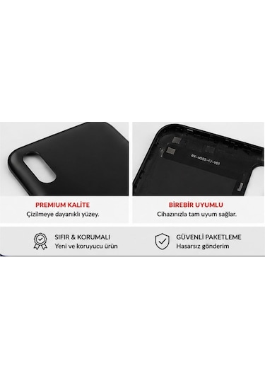 Xiaomi Redmi 9a Arka Kapak Batarya Kapağı Siyah Uyumlu Yedek Parça