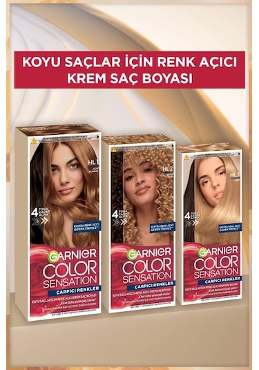 Garnier Çarpıcı Renkler Hl1 Koyu Saçlar Için Renk Açıcı Açık Kumral Krem Saç Boyası, Demikit 3600542629805-10622 Açık Kumral