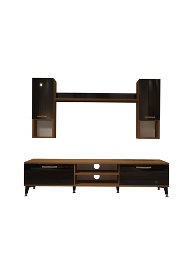 Decoraktiv Eko 5da Mdf Dvd Silver Tv Ünitesi Tv Sehpası Ceviz - Siyah