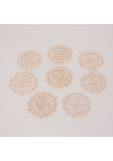 Tığ Örgüsü Dantel 6'lı Bardak Altlığı 10 Cm Diğer
