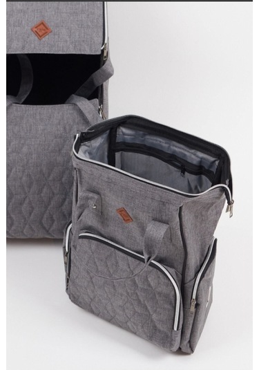 Bebek Taşıma Seti Portbebe & Anne Bebek Bakım Çantası Gri