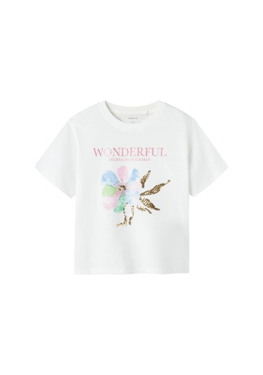 Name It Nkfdukko Ss Nreg Top Box Kız Çocuk T-shirt 13240652 Beyaz