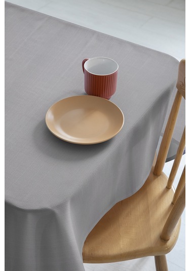 Nayra Keten Masa Örtüsü 160x220 - Gri Gri