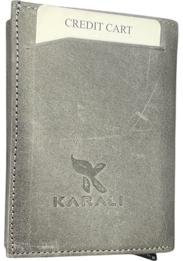 Karali Hakiki Deri Crazy Mekanizmalı Bryat Gri K501-9 Gri