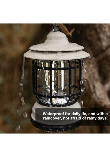 Symbee Siyah Taşınabilir Kamp Lambası - Usb Şarjlı, Ipx4 Su Geçirmez, Fonksiyonel Outdoor Aydınlatma Ve Dekoratif Işık Kaynağı Siyah