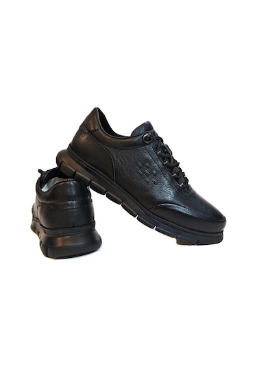 Voyager 1160 Siyah Hakiki Deri Erkek Ayakkabı Siyah