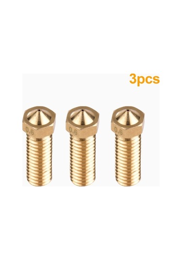 Dancemonkey 3 Adet Yüksek Kaliteli Pirinç 3d Yazıcı Nozulu - 0.6mm Çıkış, M6 Dişli, Sidewinder X1 Ve Tevo Uyumlu, Yeni Malzemede