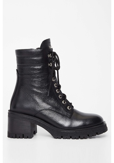 Tamer Tanca Kadın Hakiki Deri Siyah Casual Bot 33 27513 Bn Bot Sk23/24 Sıyah Fltr Siyah