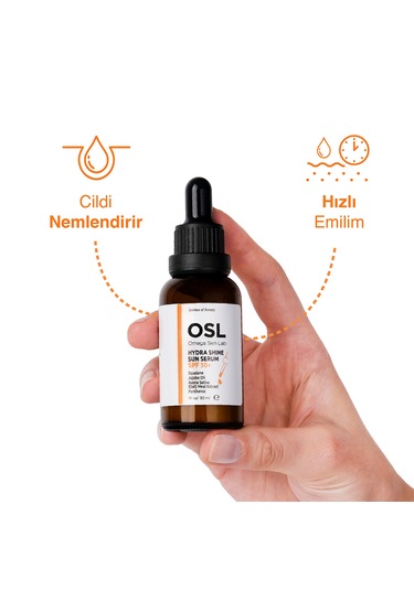 OSL Omega Skin Lab Hydra Shine Sun Nemlendirici Güneş Koruyucu Serum SPF50 30 ML