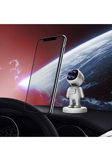 Wisdomselect Topfree Astronot Araç Braketi Manyetik Yapışkan Araç Telefon Braketi Siyah Siyah Vantuzlu Evet Ckn7c4