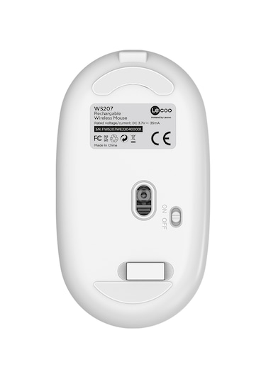 Lecoo WS207 Kablosuz 1600DPI 4 Tuşlu Sessiz Şarj Edilebilir Kompakt Optik Mouse