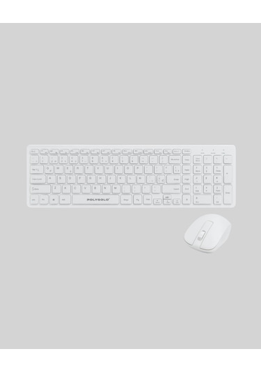 Ergonomik Kablosuz Klavye Mouse Takımı - Tam Boy, Sessiz Güvenilir