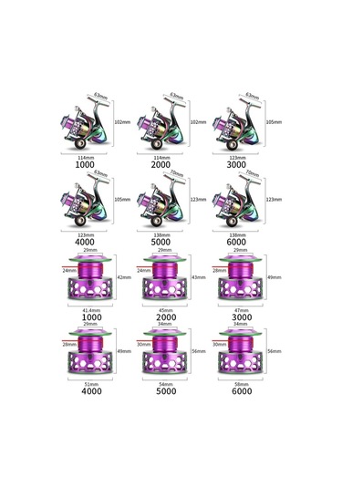 Renkli Metal Balık Hattı Tekerleği Uzun Atış Deniz Çubuğu Olta Makinesi, Spesifikasyon: Sk1000