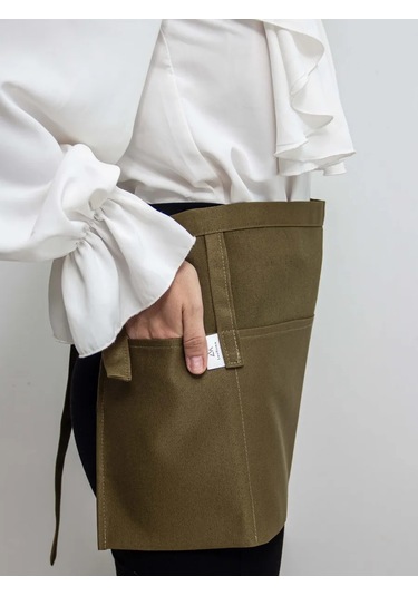 Leohome Belden Geçmeli Cepli Garson Önlüğü 441058451 Khaki