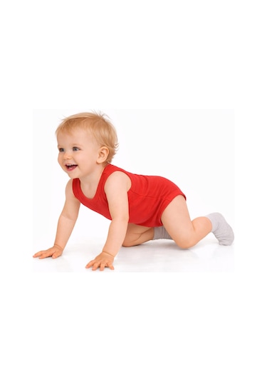 Civil Baby 3'lü Karışık Renk 3-36 Ay Çıtçıtlı Badi - Kırmızı