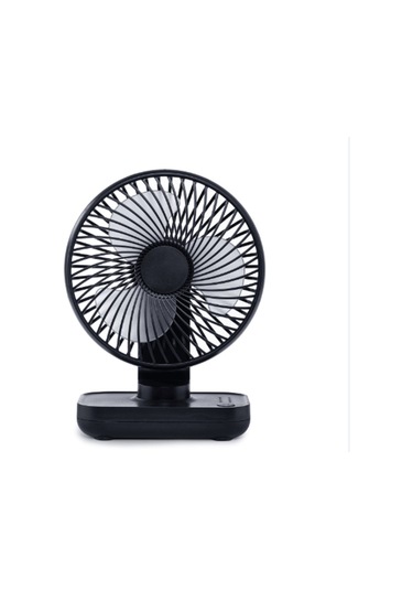 Cbtx D606 4w Usb Şarj Edilebilir Taşınabilir Dört Hızlı Ayarlanabilir Masaüstü Fanı Siyah