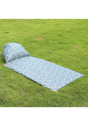 Homyl Baş Destekli Piknik Örtüsü Çim Yürüyüşü İçin Mavi 85x210cm Mavi