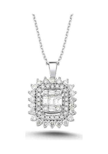 0,58 Karat Pırlantalı Baget Kolye
