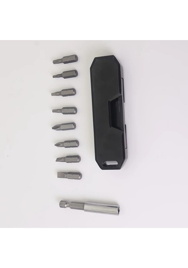 Xuweiwei Taşınabilir Cep Tornavida 1 Takım Gri Sekiz Değiştirilebilir Başlıklı Edc Seti Cebinize Sığan Portatif Alet Takımı