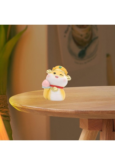 Suntek Çin Yeni Yılı Yılan Heykelciği Dekoratif Sarı