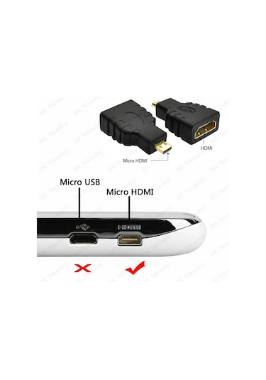 Micro Hdmı To Hdmı Tablet Kamera Dönüştürücü Adaptör