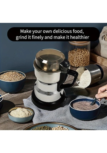 Topshop1 Simli 220v Avrupa Elektrikli Öğütücü Ev Tipi Çok Fonksiyonlu Tahıl Ot Kahve Değirmeni Temizlemesi Kolay Küçük Öğütme Makinesi Hediye Simli