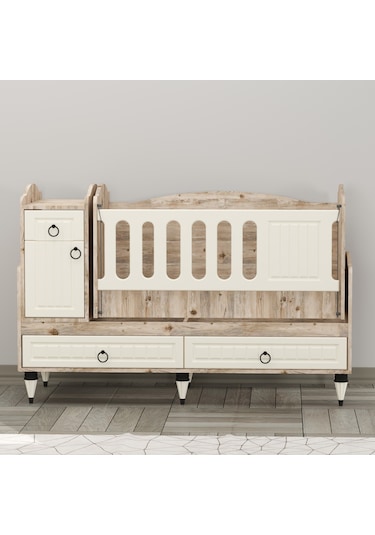 Garaj Home Sude Membran Aytaşı Beşik Yatak Ve Uyku Seti Kombinli Beyaz