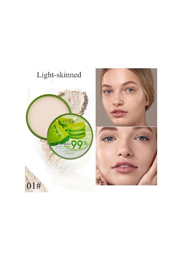 Nemlendirici Yüz Pudrası Pürüzsüz Fondöten Preslenmiş Pudra Makyaj Kapatıcı Gözenek Kapağı Beyazlatma Aydınlatmak Kozmetik 01