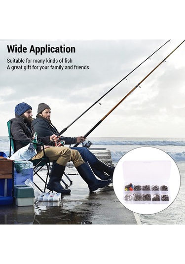 Shineyee 115 Parça Balıkçılık Döner Bağlantı Seti - Tüm Balık Türleri İçin Yüksek Performanslı, Taşınabilir Kutu