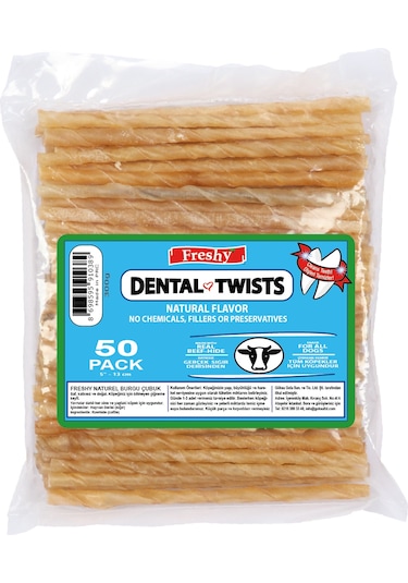 Freshy Dental Twists Naturel Burgu Çubuk 50'li 300 G