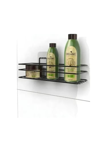 Yapışkanlı Duş Ve Banyo Rafı Gri