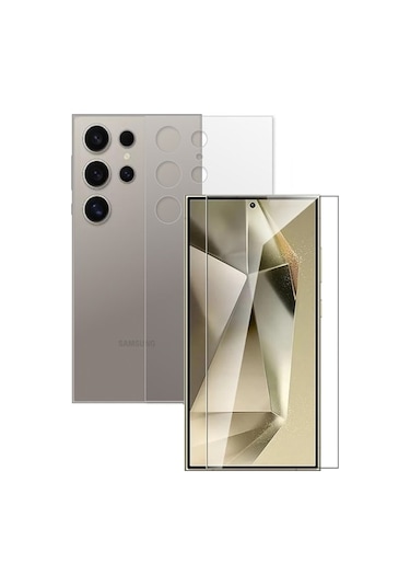 Apsuwa Samsung Galaxy S24 Ultra Uyumlu Ekran Koruyucu Ön Arka