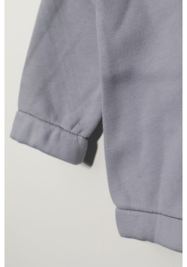 Luess Unisex Çocuk %100 Pamuklu Kedi Nakışlı Kışlık Hırka -gri 3-4 Yaş 8-9 Yaş Gri