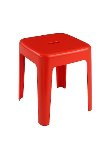 Saban Tabure Sağlam Plastik Kırılmaya Dayanıklı Bahçe, Balkon ,banyo Kırmızı