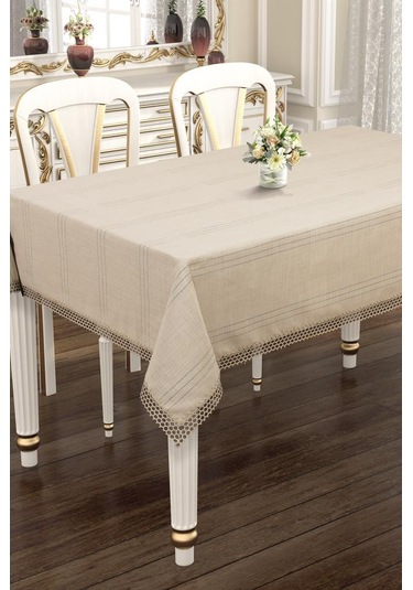 Asu 160x220 Cm Tek Masa Örtüsü Cappucino Cappucino