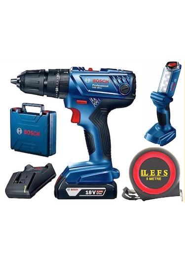 Bosch GSB 180-LI Tek Akülü Darbeli Vidalama + Bosch El Feneri Set