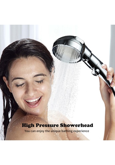 Kosona 3 Fonksiyonlu Basit Kurulumlu El Tipi Duş Başlığı - Tek Tuşla Su Durdurma, Yüksek Basınçlı, 360 Döner, Ayırtılabilir Ve Temizlenebilir Standart 4 Parça Bağlantı Diğer