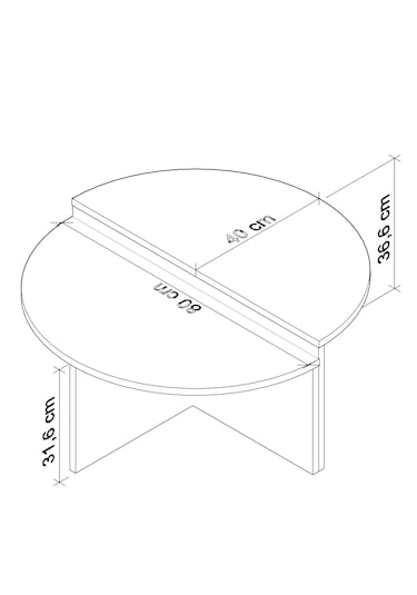 Venüs Orta Sehpa Traverten Mermer Desen