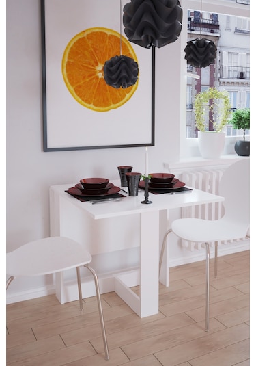 Dekorfim DF01108B Pratik Portatif Katlanır Masa Mutfak ve Yemek Masası