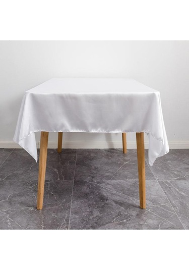 Sones Otel Ziyafet Düğün Dekorasyonu İçin Düz Renk Dikdörtgen Parlak Masa Örtüsü Saten Masa Örtüleri, Boyut: 145x200cm Şarap Kırmızısı Diğer