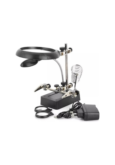 Mg16129-C Led Işıklı Büyüteçli - Mercekli Havya Sehpası Zd-126-3 (497613901)