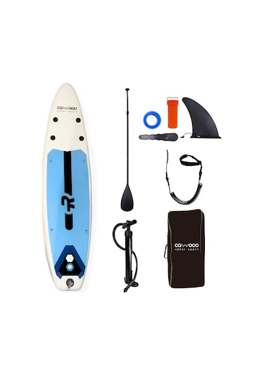 Cawooo Sup Şişme Sörf Tahtası Stand Up Paddle Board 80 320 15 Cm Açık Mavi
