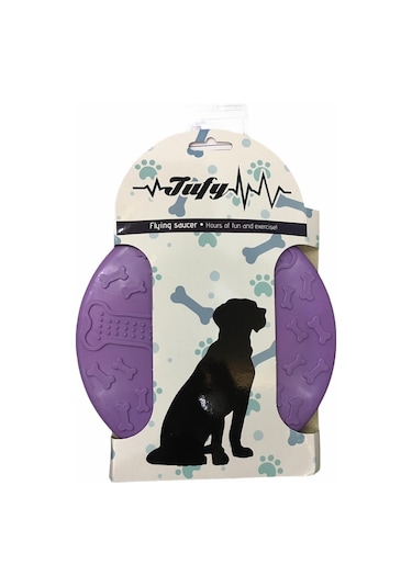 Tufy Kauçuk Frizbi Köpek Oyuncağı 23 CM Mor