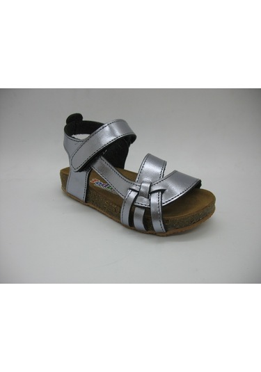 Toddler 01223 Doğal Deri Mantar Taban Füme Sandalet 21-25 Füme
