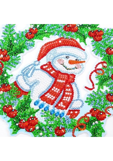 Fortunelane Noel Ayıracı El Yapımı Pırlanta Boyama Gölgesi 23x23cm - Dz646 Pırlanta Takımıyla Renkli Dekorasyon Çok Renkli