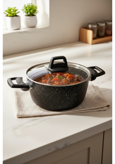 Bernardo Anita 13 Parça Tencere Seti Siyah Siyah